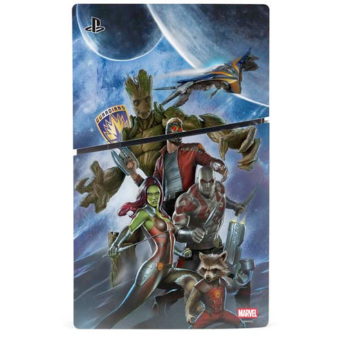 Marvel Guardians of the Galaxy Galactic Mission PS5 Slim Digital Edition Console Skin